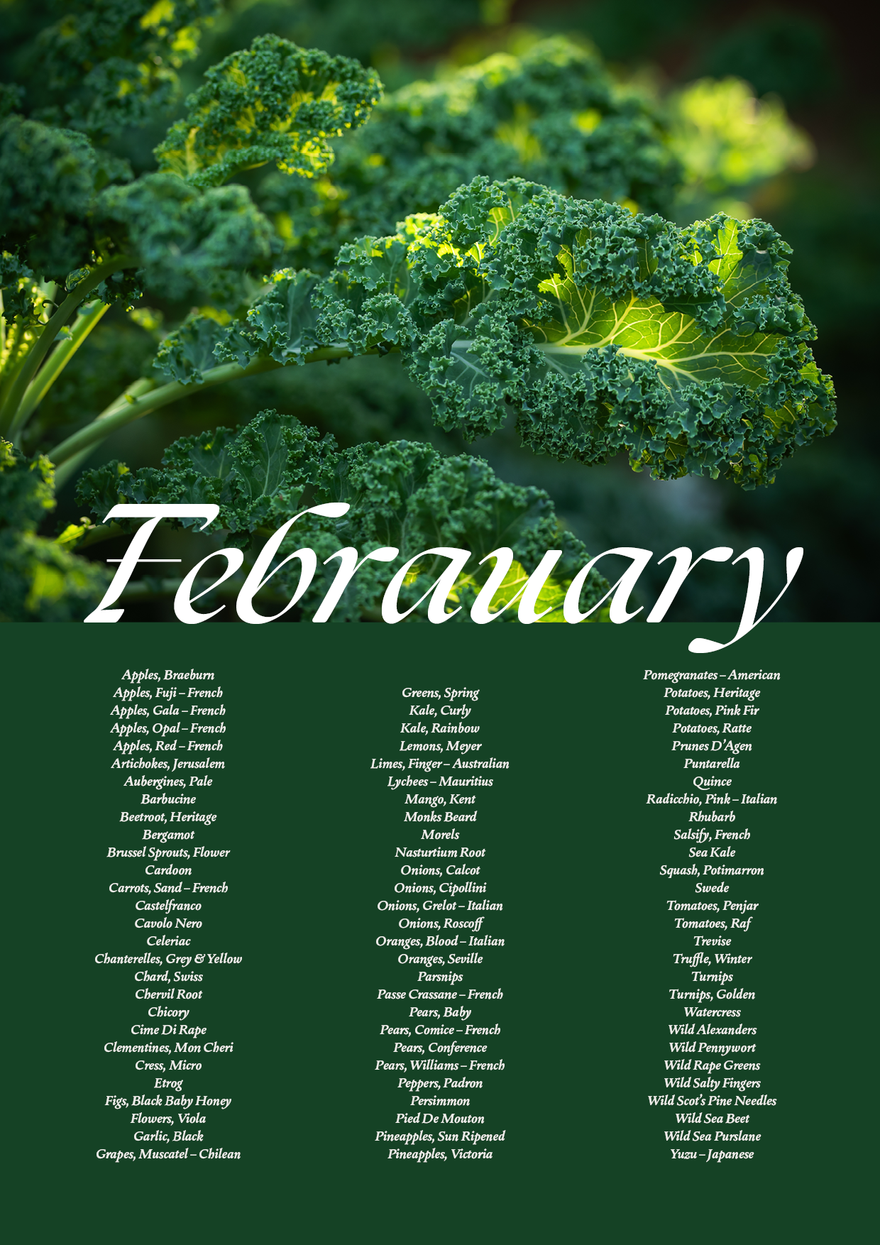 February Seasonal Guide
