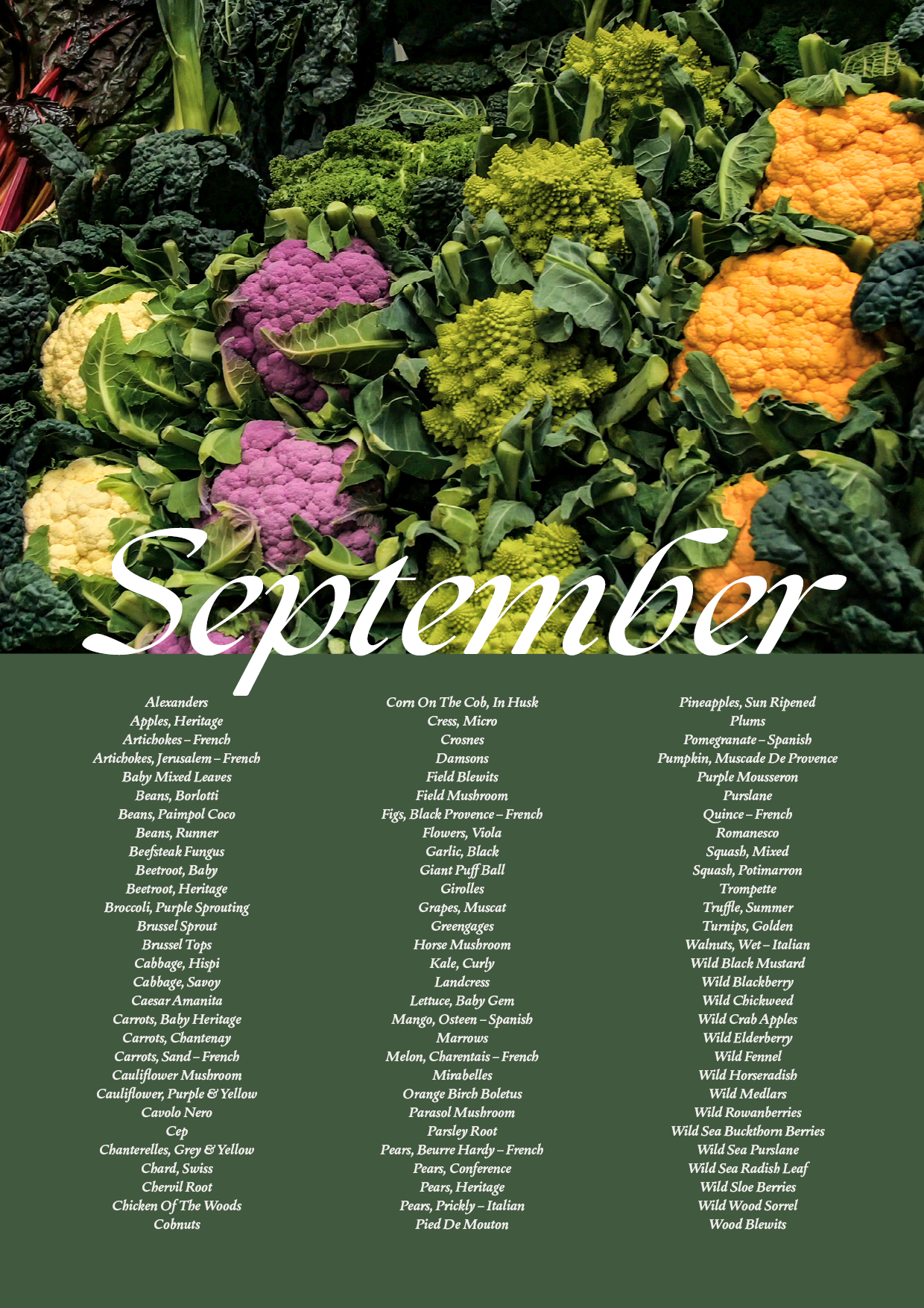 September Seasonal Guide